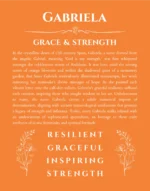 Gabriela custom name meaning print in orange