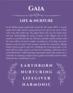 Gaia personalized wall art with the story of your name in purple
