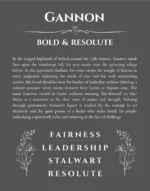 Gannon custom name print for wall display in gray