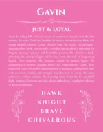 Gavin custom name meaning print in pink