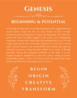 Genesis name meaning gift print in orange