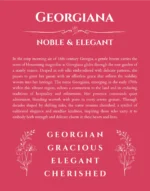 Georgiana personalized name meaning print in red