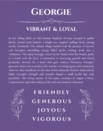Georgie custom name print for wall display in purple