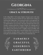 Georgina name meaning gift print in gray