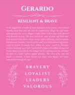 Gerardo personalized name meaning print in pink