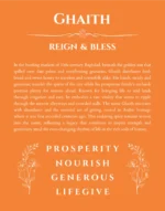 Ghaith personalized wall art with the story of your name in orange