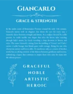 Giancarlo custom name meaning print in blue