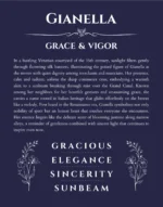 Gianella name meaning wall art by Get Your Story in navy blue