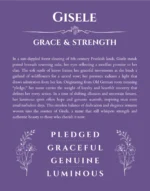 Gisele personalized name meaning print in purple