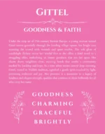 Gittel custom name art showing meaning and origin in pink