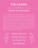 Giuliana custom name print for wall display in pink