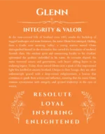 Glenn name meaning gift print in orange