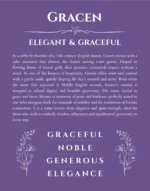 Gracen custom name meaning print in purple