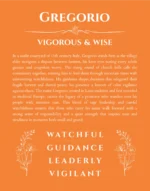 Gregorio personalized wall art with the story of your name in orange