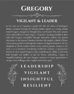 Gregory name meaning gift print in gray