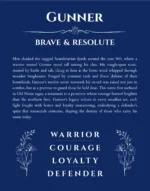 Gunner name meaning wall art by Get Your Story in deep blue