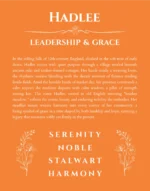 Hadlee custom name meaning print in orange
