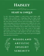 Haisley personalized name meaning print in dark green