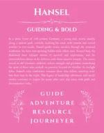 Hansel personalized name print with origin and traits in pink