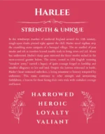 Harlee custom name meaning print in red