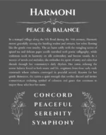 Harmoni personalized name print with origin and traits in gray