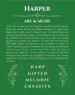Harper name meaning gift print in dark green