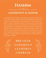 Hashim name meaning wall art by Get Your Story in orange