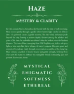 Haze name meaning gift print in dark green