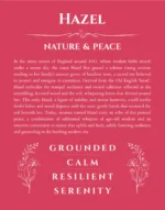 Hazel name origin print with meaning and traits in red