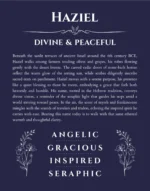 Haziel custom name art showing meaning and origin in navy blue