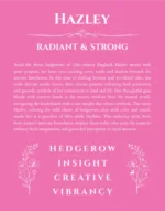 Hazley name meaning gift print in pink