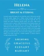 Helena name meaning gift print in blue
