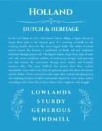 Holland name meaning gift print in blue