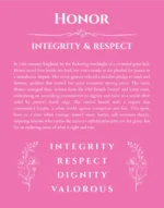 Honor custom name meaning print in pink