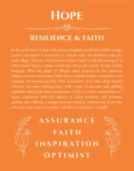 Hope custom name print for wall display in orange