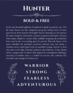 Hunter name meaning gift print in navy blue