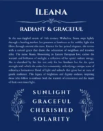 Ileana name meaning gift print in deep blue