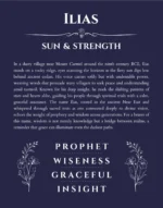 Ilias personalized name print with origin and traits in navy blue