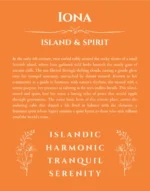Iona personalized wall art with the story of your name in orange