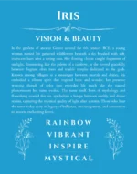 Iris name meaning gift print in blue
