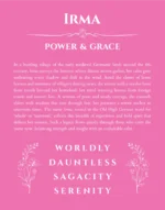 Irma name meaning gift print in pink