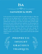 Isa custom name art showing meaning and origin in blue