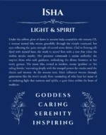 Isha custom name art showing meaning and origin in deep blue