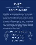 Isley custom name print for wall display in deep blue