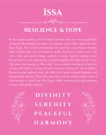 Issa name origin print with meaning and traits in pink