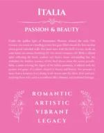 Italia name meaning gift print in pink
