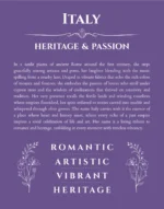 Italy personalized name meaning print in purple