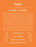 Ivan name origin print with meaning and traits in orange