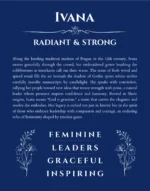Ivana name meaning gift print in deep blue
