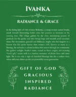 Ivanka custom name print for wall display in dark green